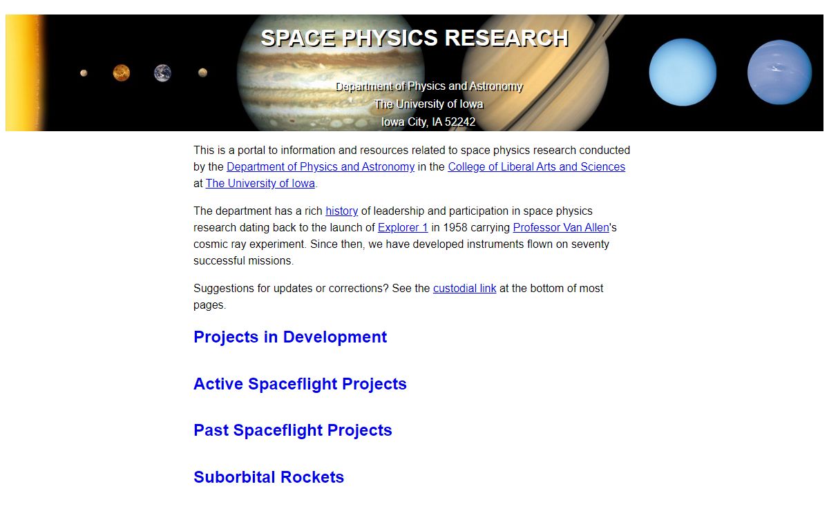 UIowa Space Physics Research