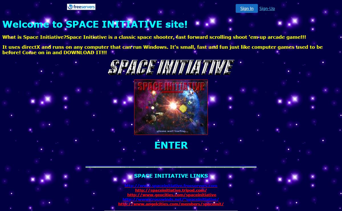 SPACE INITIATIVE, a classic fast, space shooter arcade game!