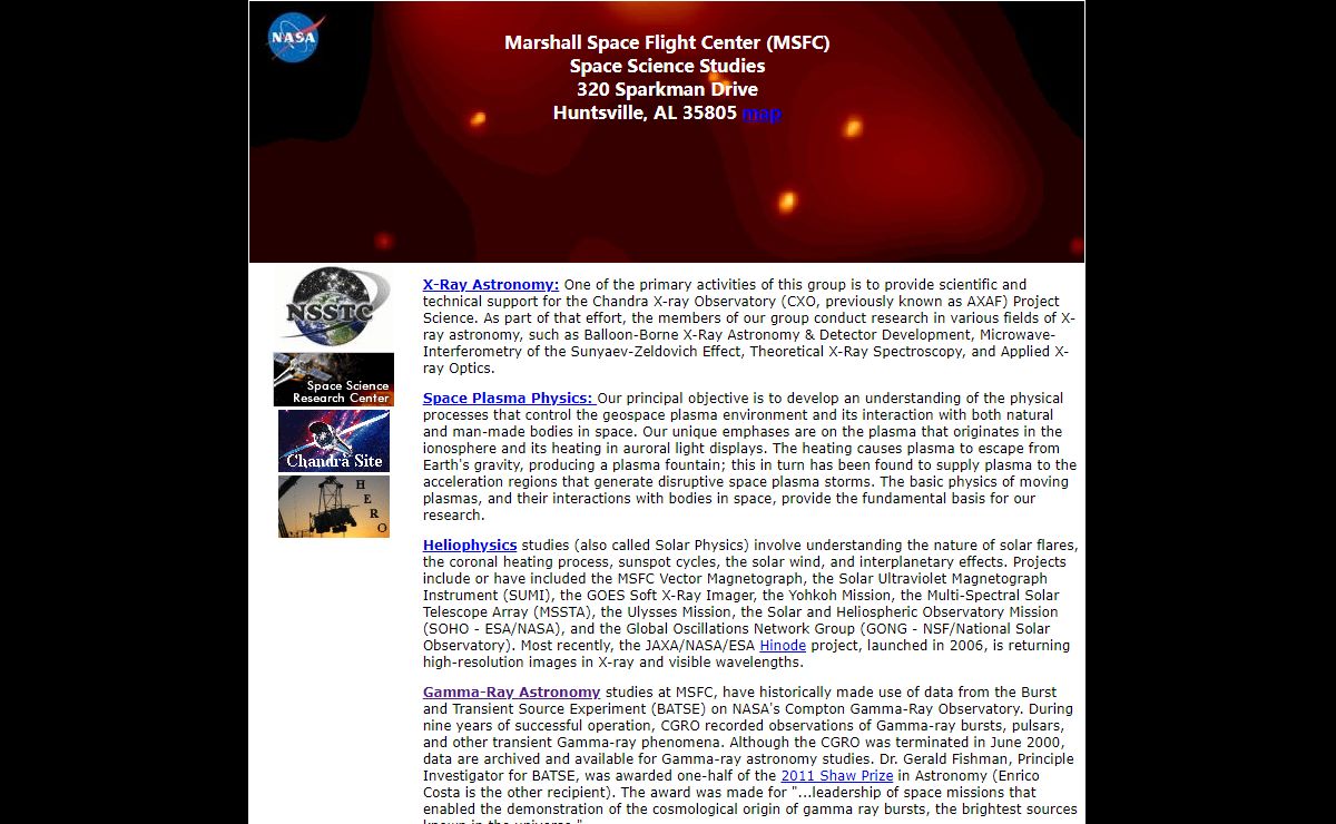 NASA/Marshall Space Flight Center Space Science Research