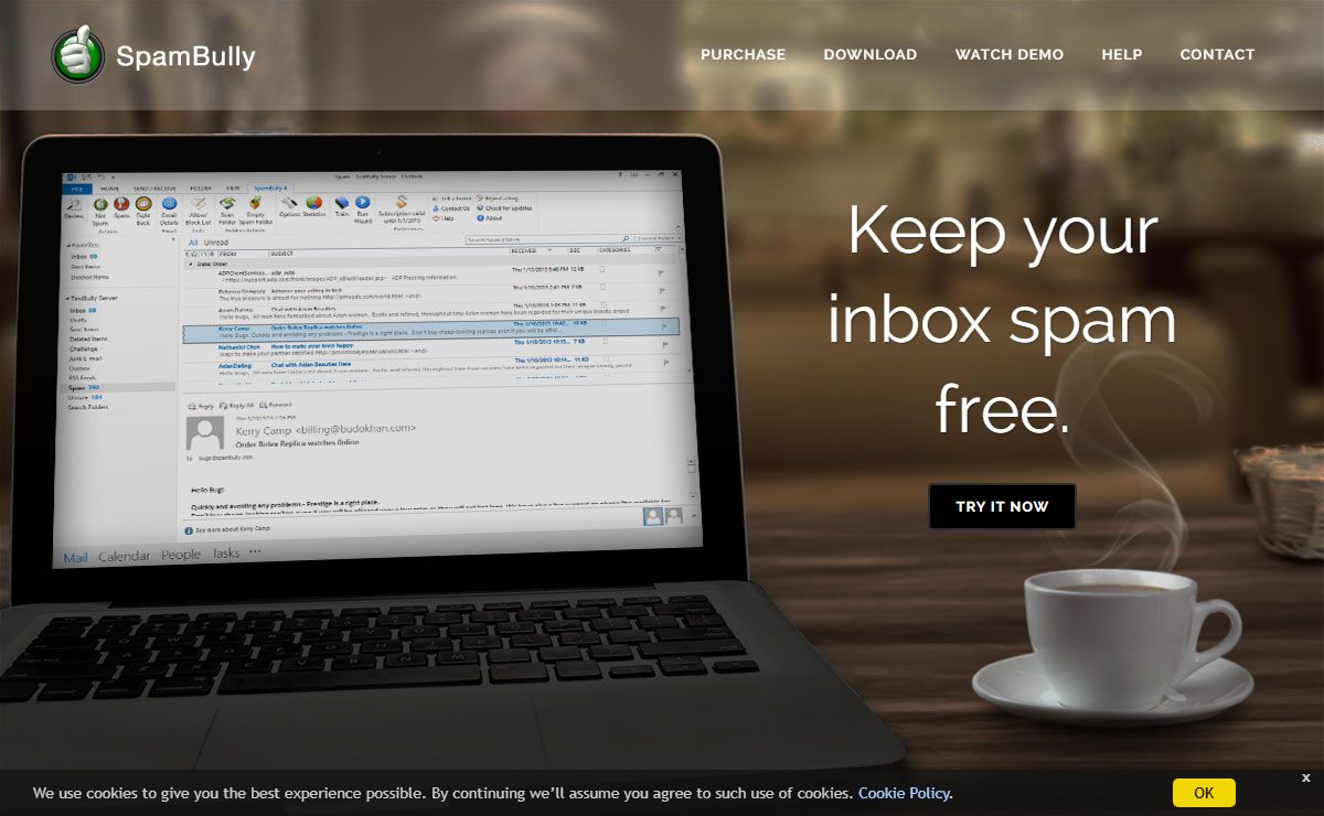 Spam Bully – Email spam filter for Outlook and Outlook Express, Windows Mail in Vista and Windows Live Mail |