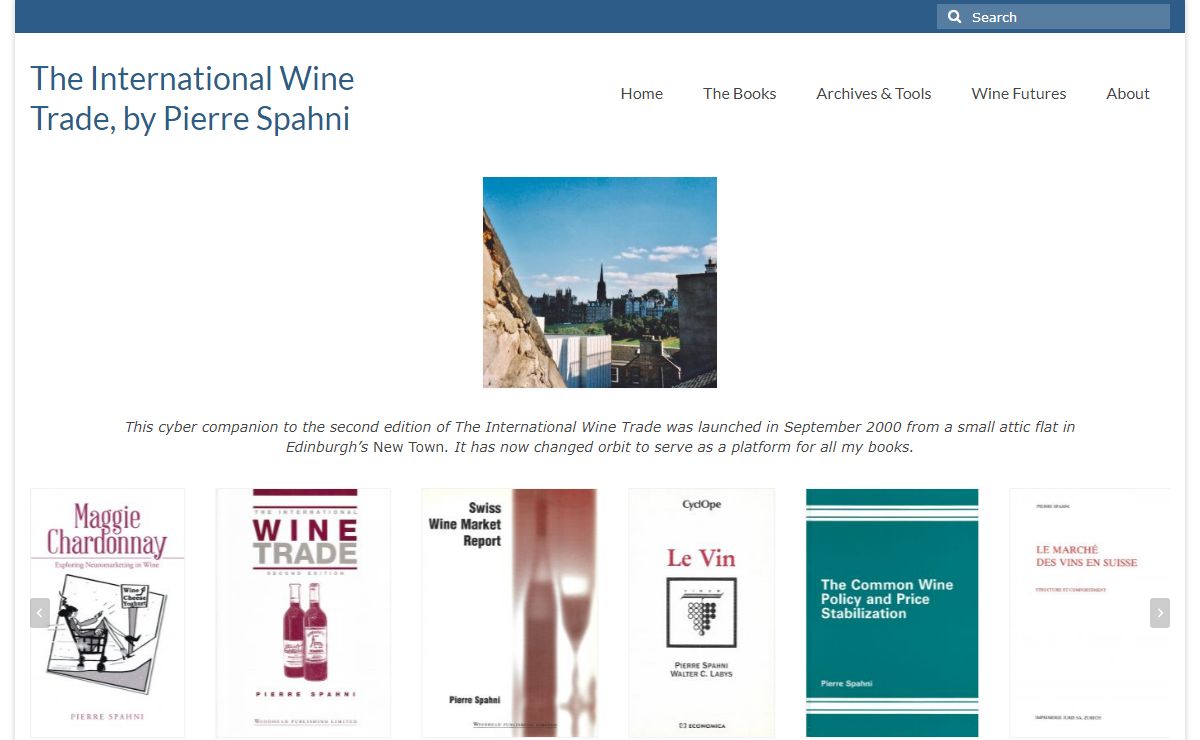 The International Wine Trade, by Pierre Spahni – & my other books on the wine business and economics