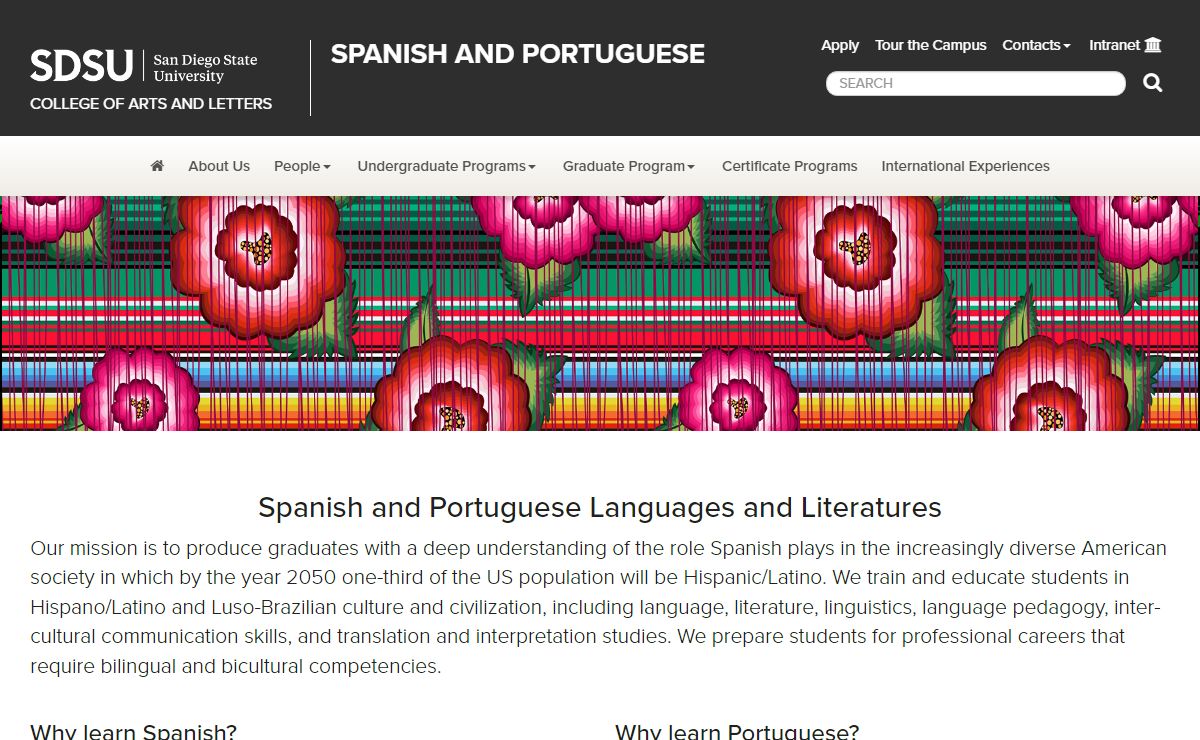 Home | Spanish and Portuguese | Arts & Letters | SDSU