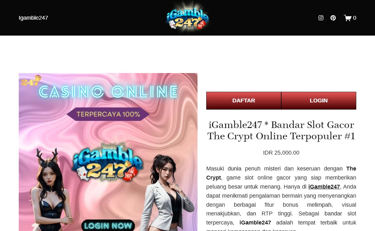 iGamble247 * Bandar Slot Gacor The Crypt Online Terpopuler #1