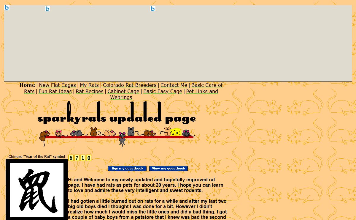 Sparkyrats New and Improved Rat Page