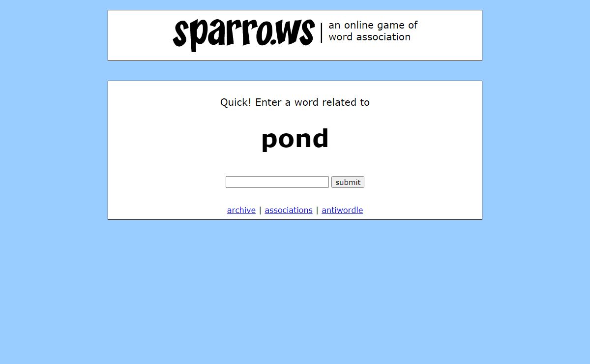 sparro.ws | word association game