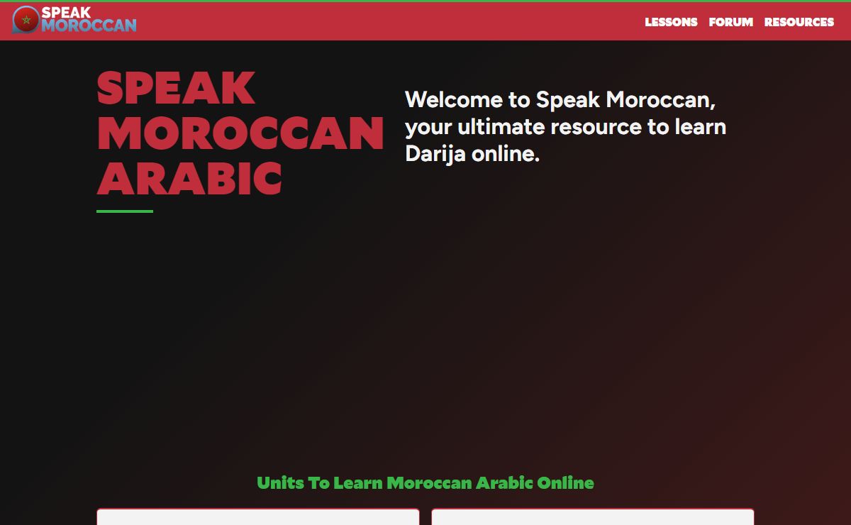 Learn Moroccan Arabic Online - SpeakMoroccan.com