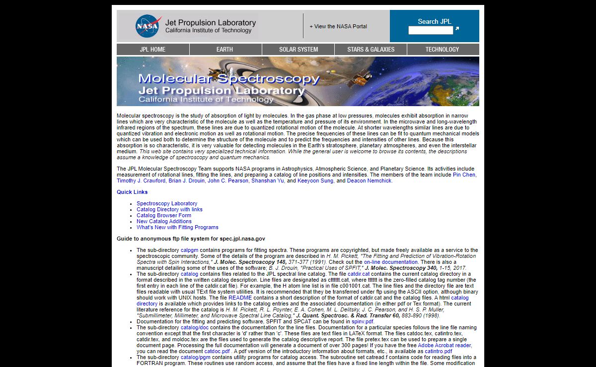 JPL Molecular Spectroscopy