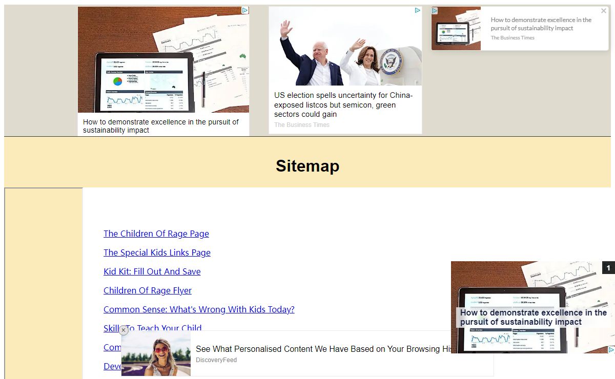 The Special Kids Sitemap