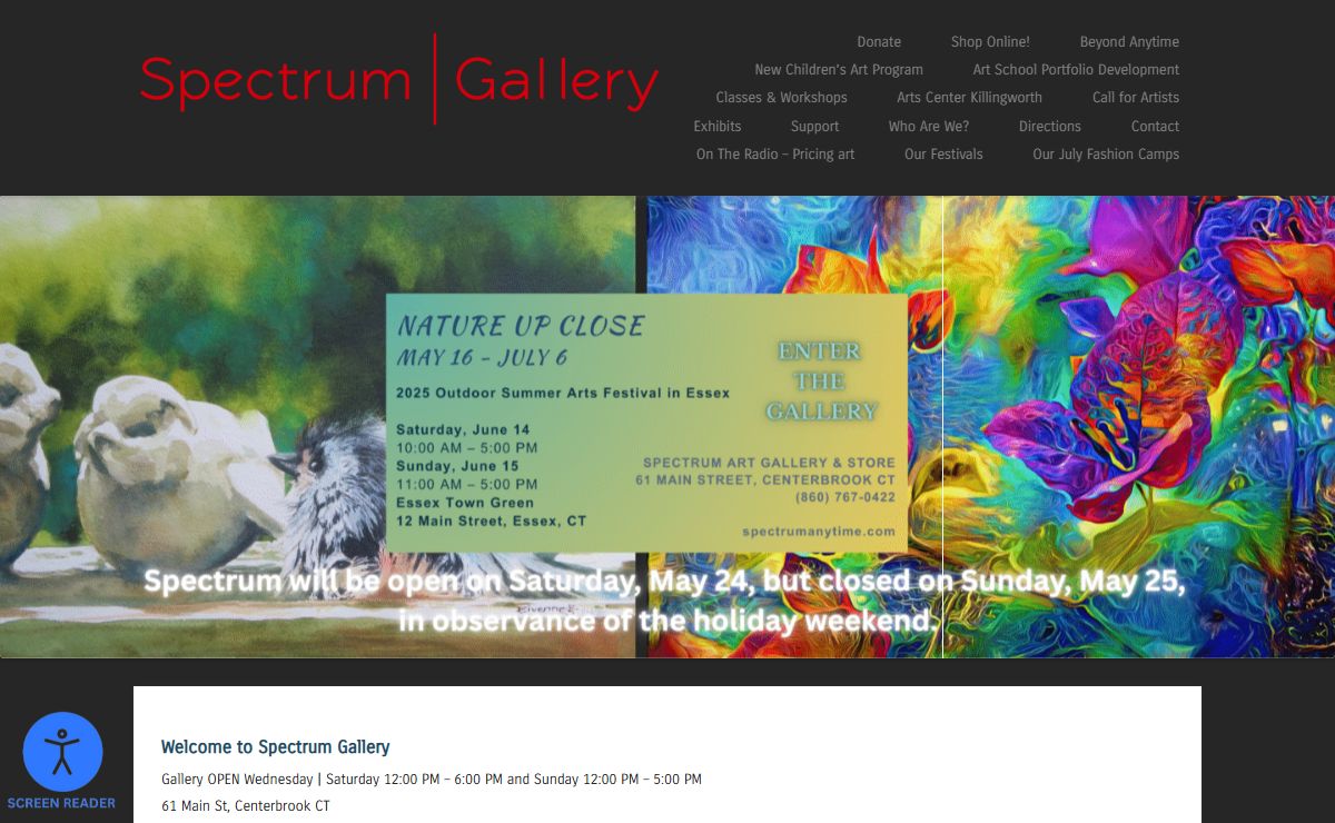 Welcome to Spectrum Art Gallery and Artisan Store online
