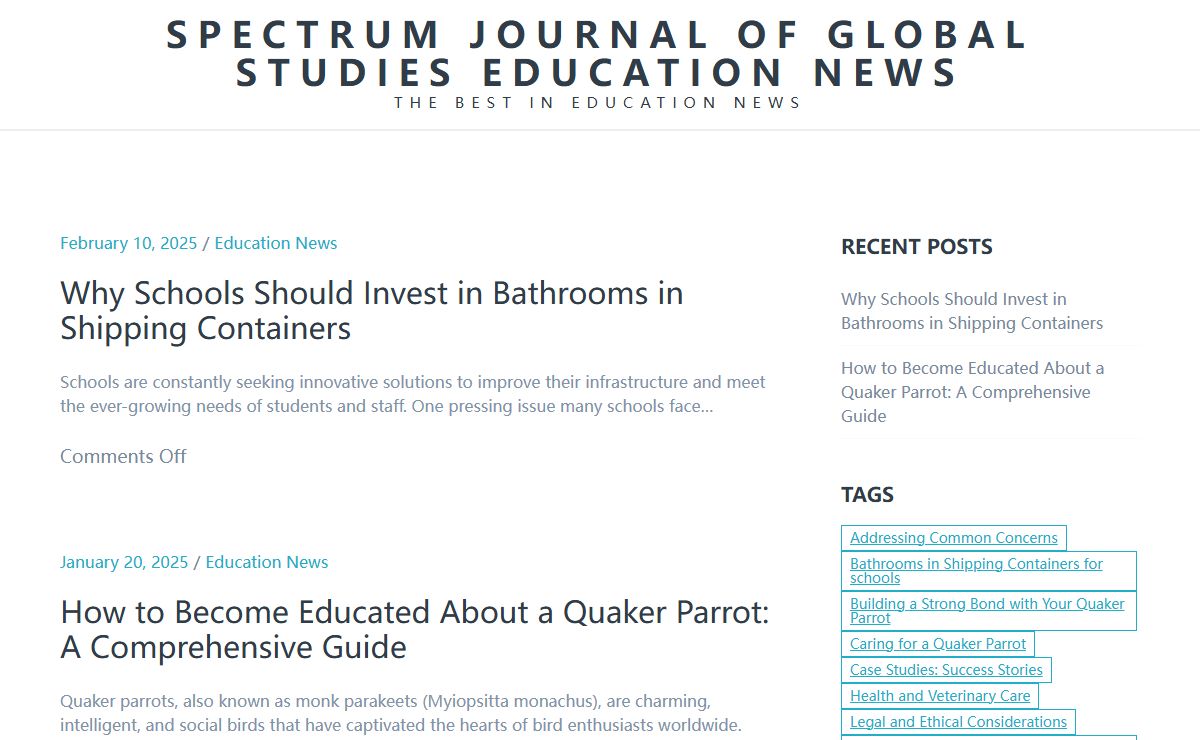 Spectrum Journal of Global Studies Education News - The Best in Education News