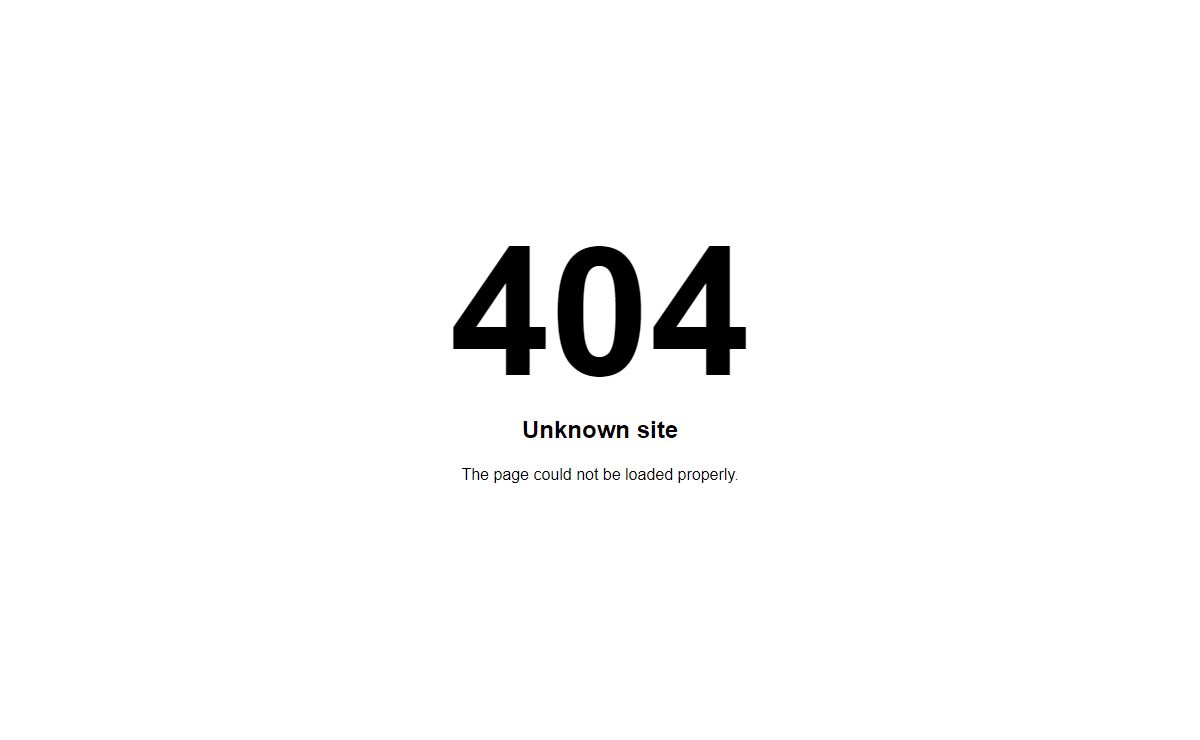 404 - Unknown site