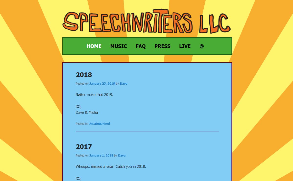 Speechwriters LLC | California's Original Folk-Pop Heroes