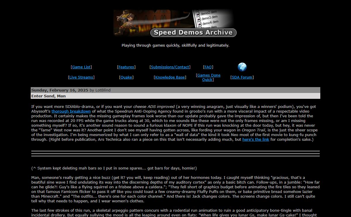 Speed Demos Archive