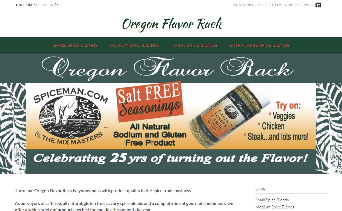 Oregon Flavor Rack