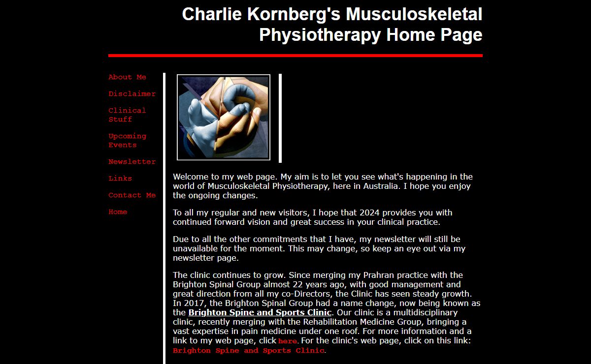 Charlie Kornberg's Musculoskeletal Physiotherapy Home Page