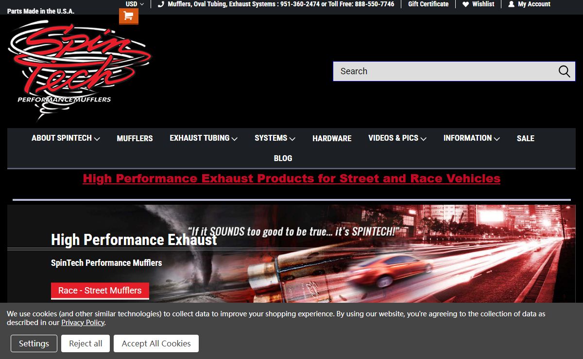 SpinTech High Performance Mufflers and Exhaust Products