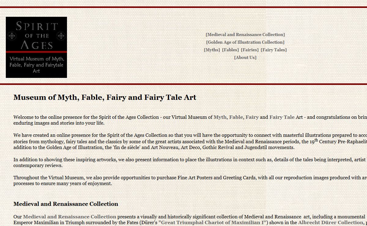 'Spirit of the Ages' Museum: Myth, Fable and Fairy Tale Art