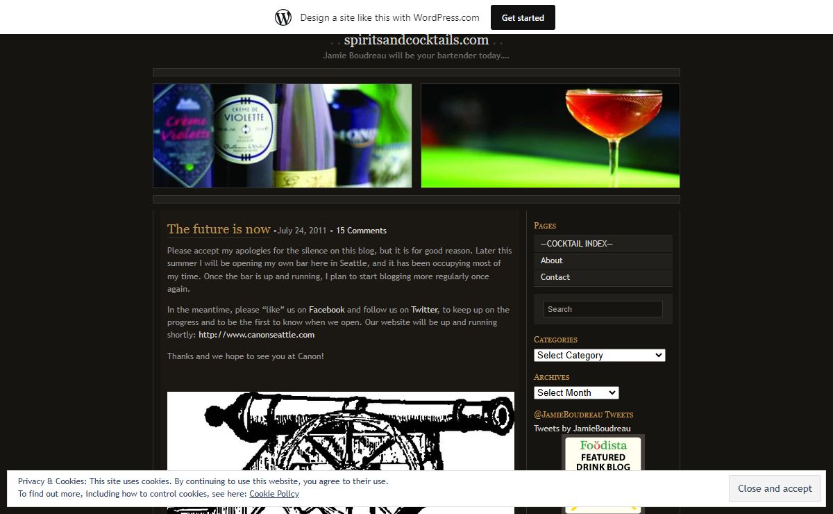 SpiritsAndCocktails.com | Jamie Boudreau will be your bartender today….