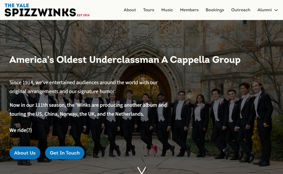 The Yale Spizzwinks(?) – America's Oldest Underclassmen A Cappella Group