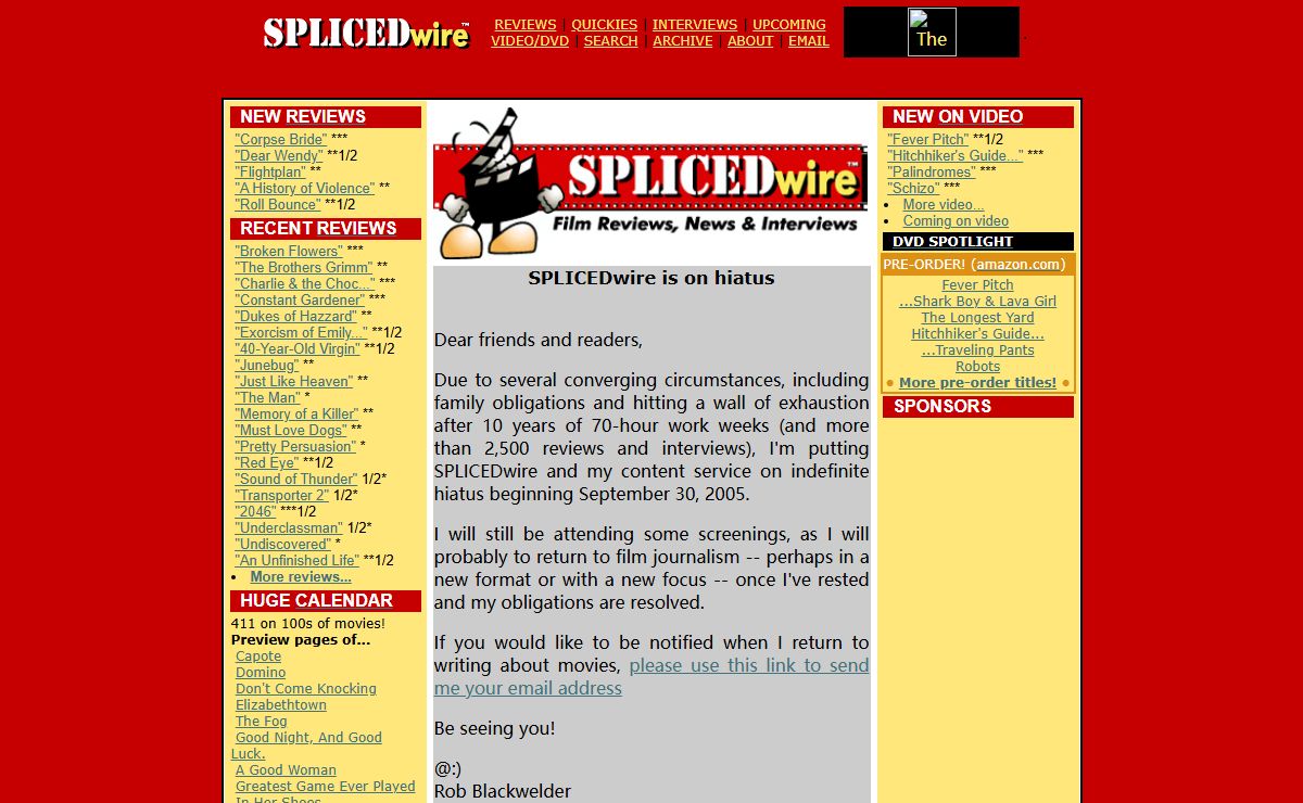 Movie reviews | SPLICEDwire.com | Film Reviews & Interviews by Rob Blackwelder