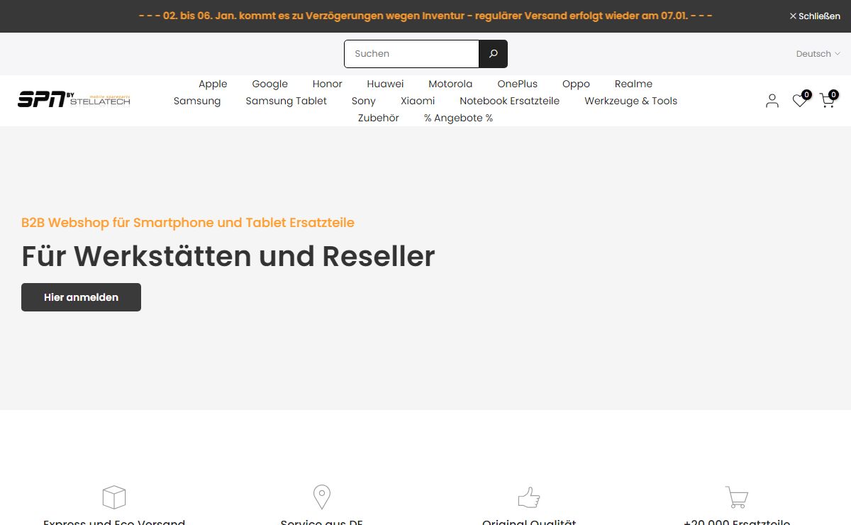 SPN.parts Großhandel Smartphone und Tablet Ersatzteile – spn.parts