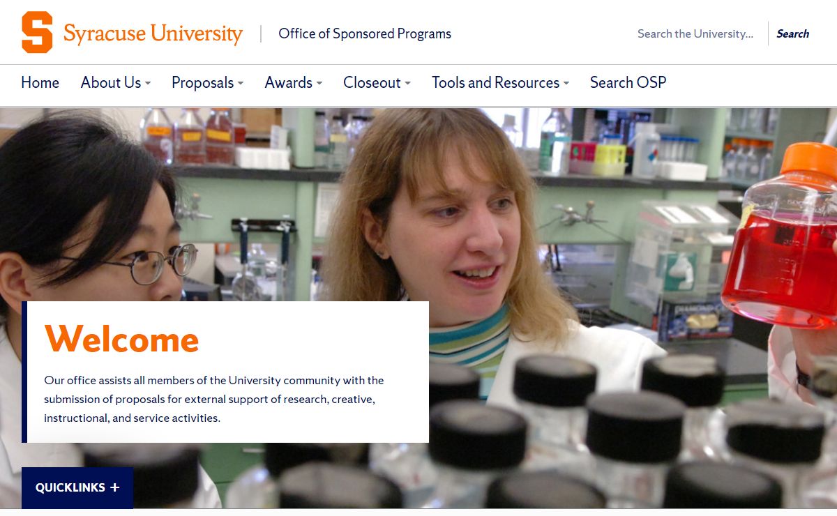 - Syracuse University Office of Sponsored Programs – Syracuse University
