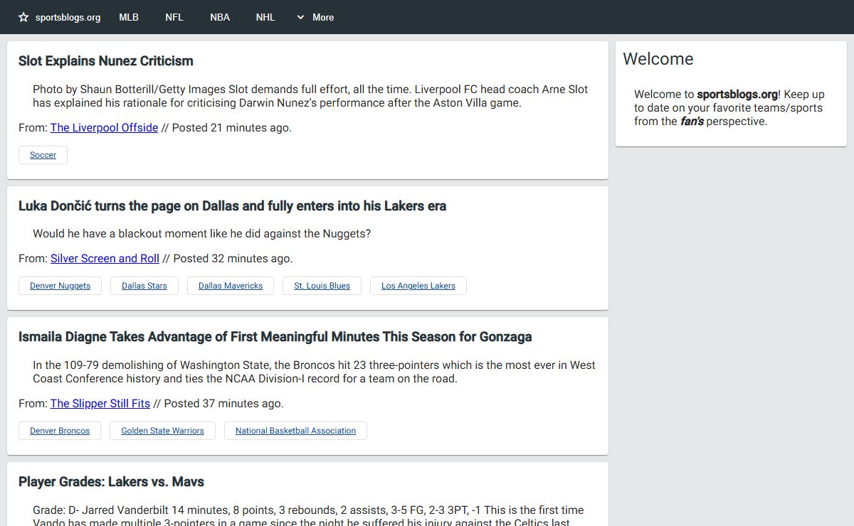 sportsblogs.org - The People's Sports Network