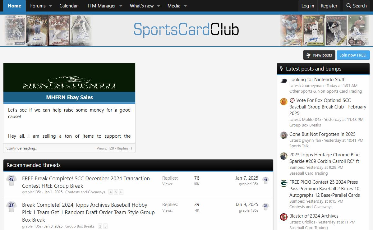 Sports Card Club | Sports Card Club is a sports card trading forum. Talk, trade, buy and sell sports cards at one of the premier trading card sites.