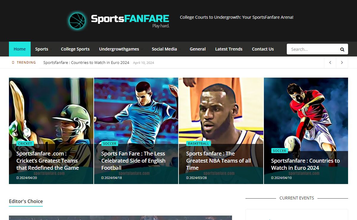 SportsFanfare.com - Play Hard.