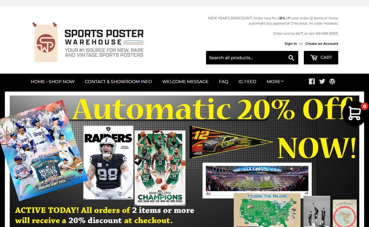 The Sports Poster Warehouse - Worldwide Delivery, Greatest Selection
