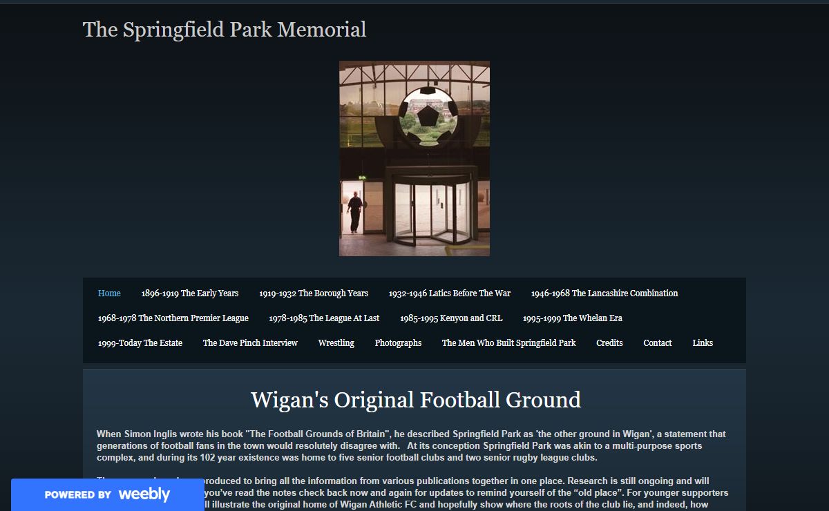 The Springfield Park Memorial - Home