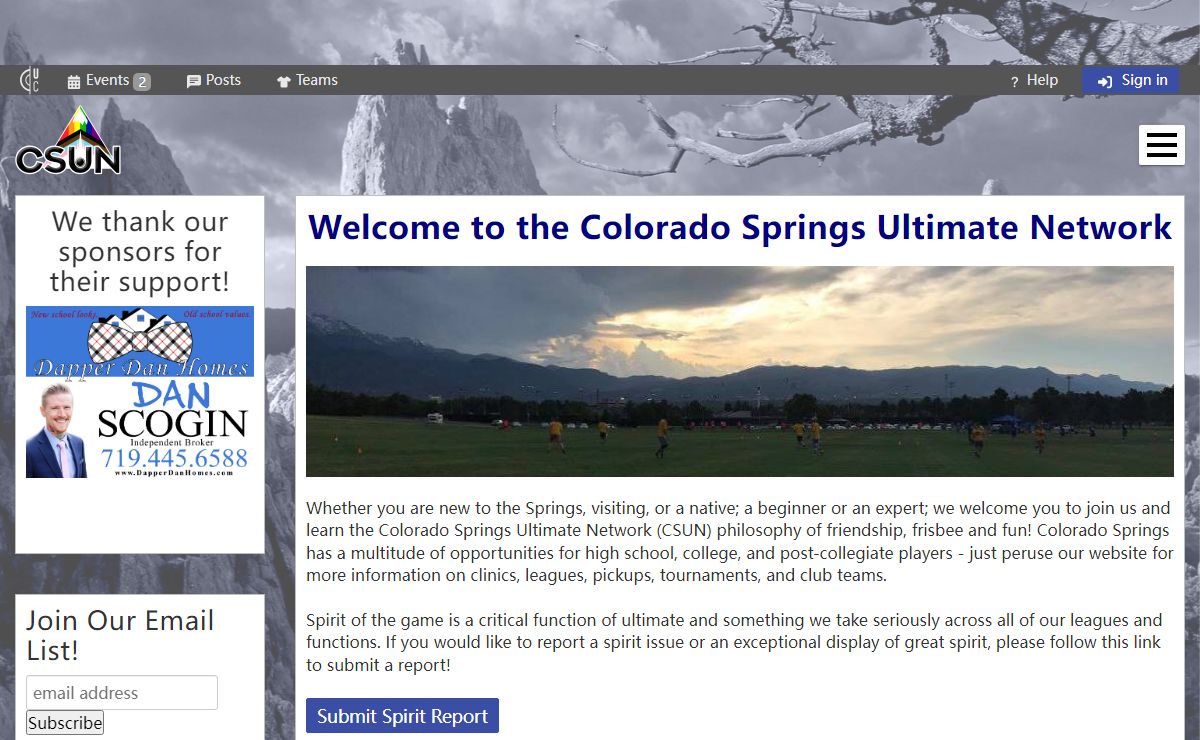 Ultimate Frisbee | Colorado Springs | Everything Ultimate - Colorado Springs Ultimate Network