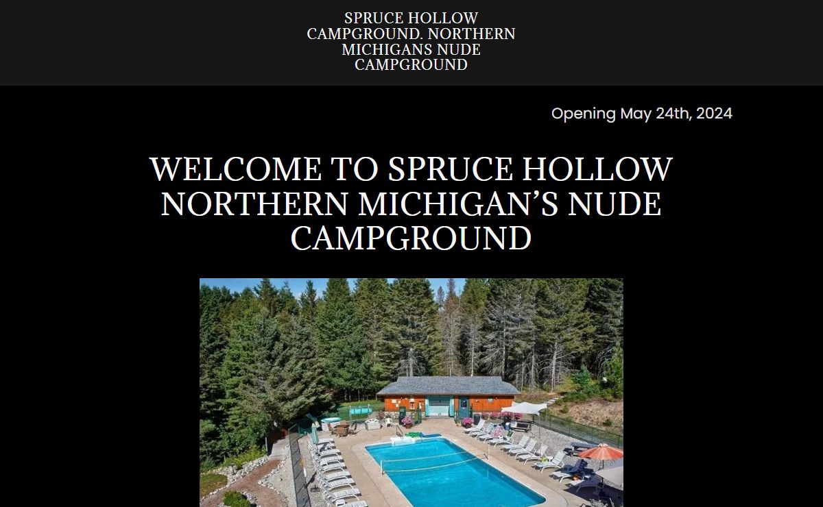 SPRUCE HOLLOW CAMPGROUND. NORTHERN MICHIGANS NUDE CAMPGROUND