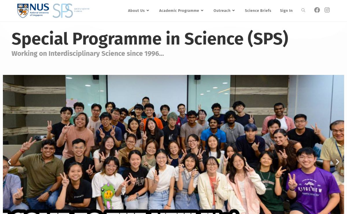 Special Programme in Science – Live curious