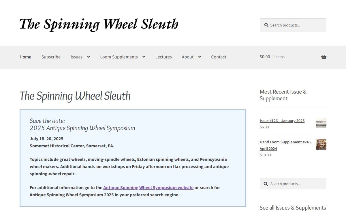 The Spinning Wheel Sleuth – A Newsletter about Spinning Wheels and Related Tools