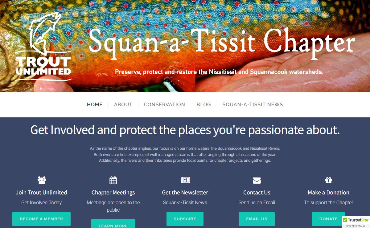Squan-a-Tissit Chapter of Trout Unlimited – Conserving America’s Coldwater Fisheries