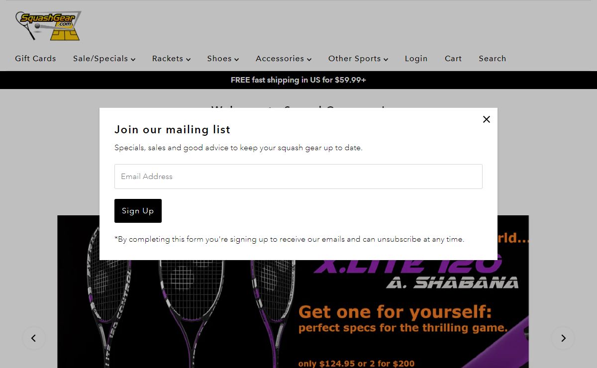 SquashGear.com - all you need to play squash in one place