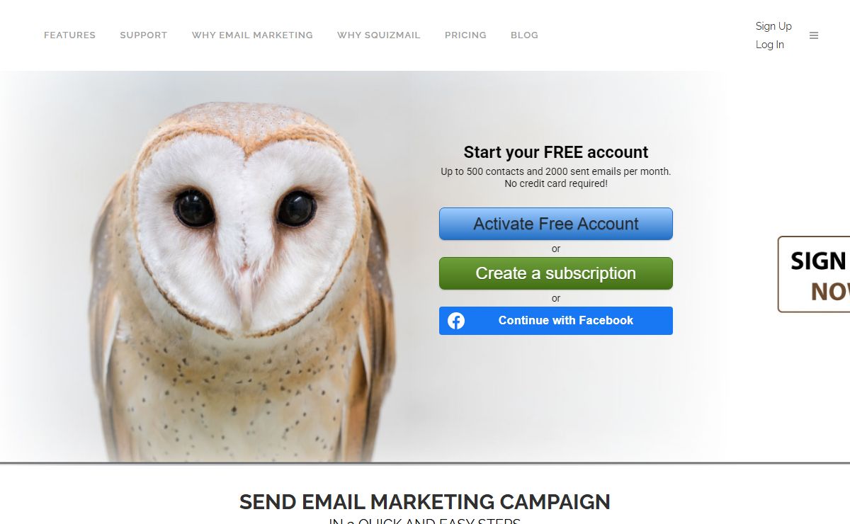 Email Marketing Service by SquizMAIL. Send newsletter & capture leads