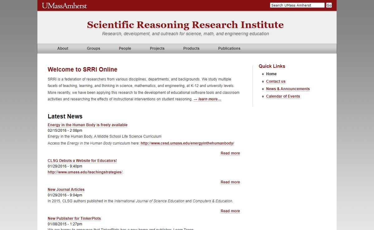 Welcome to SRRI Online | Scientific Reasoning Research Institute