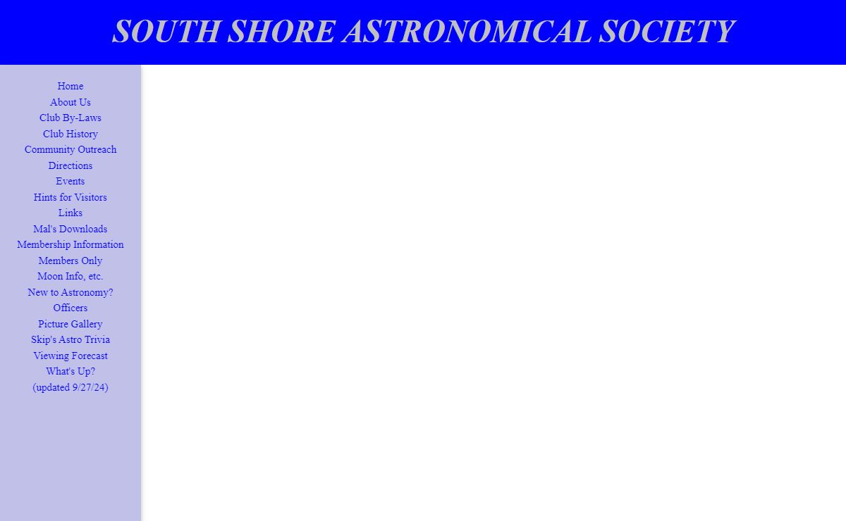 South Shore Astronomical Society