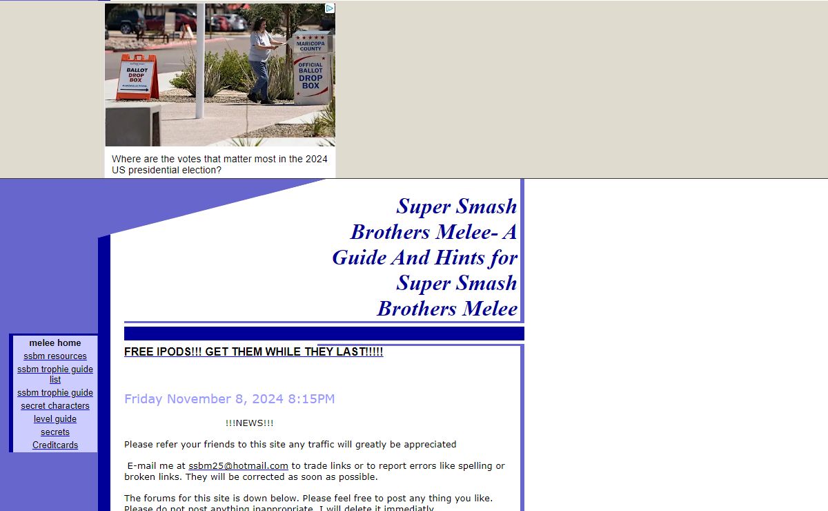 Super Smash Brothers Melee- A Guide And Hints for Super Smash Brothers Melee
