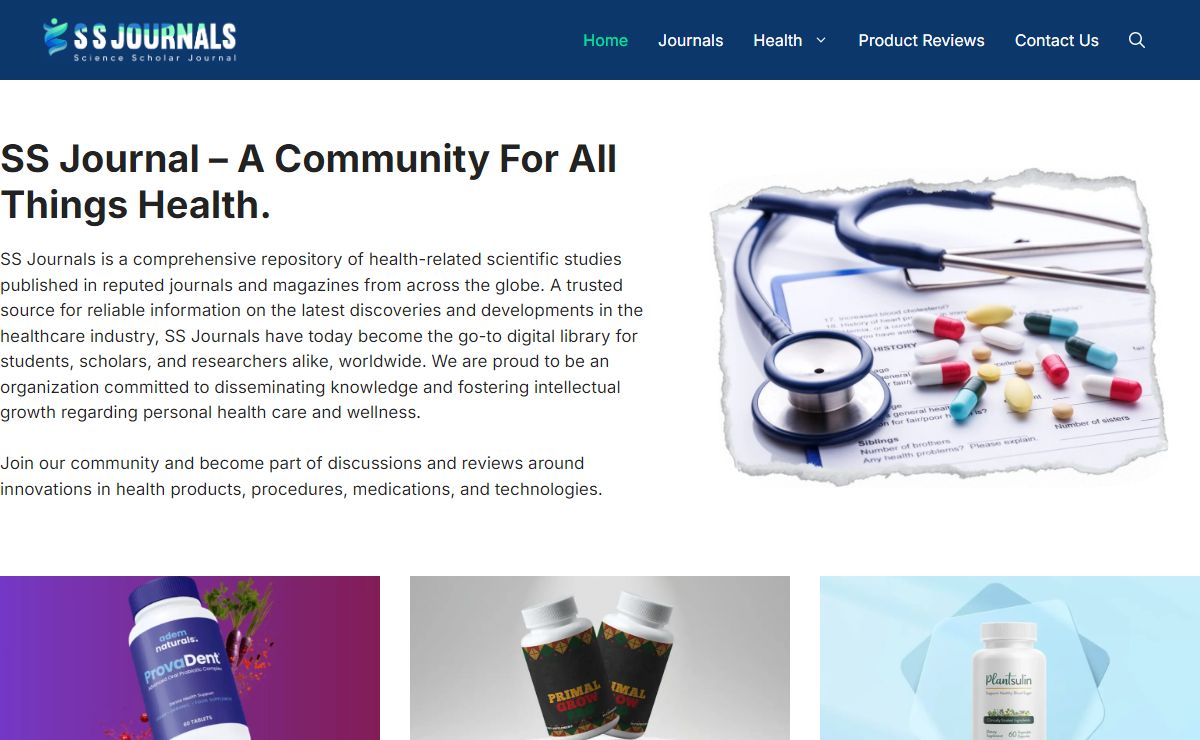 Scholar Science Journals: A Gateway to Global Health Research