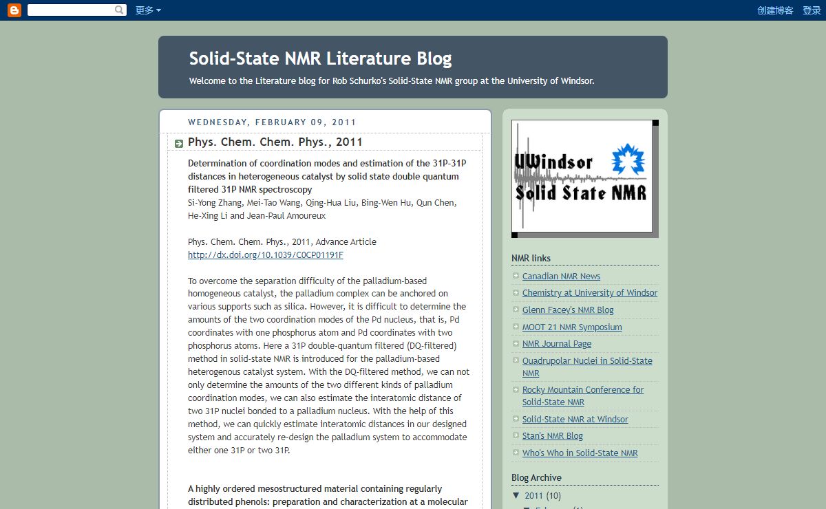Solid-State NMR Literature Blog