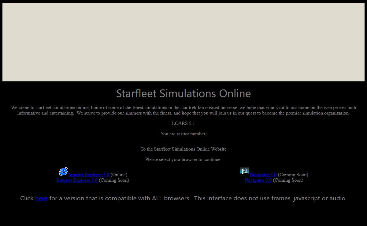 Starfleet Simulations Online - Entrance