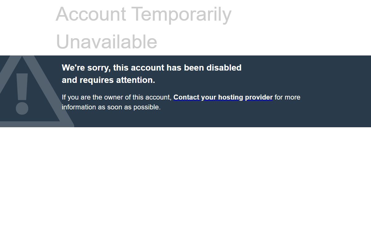 Account Suspended
