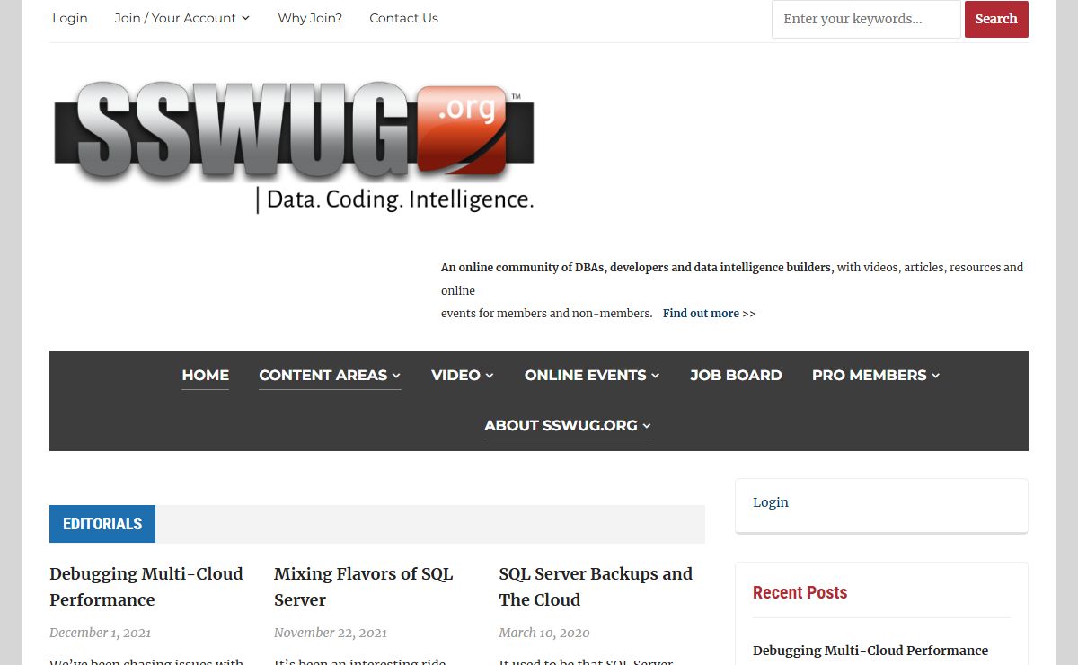 SSWUG.ORG - SQL Server, Azure SQL Database, Amazon RDS & AWS, Oracle and IBM Help
