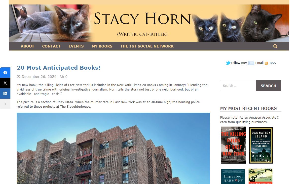 Stacy Horn – A blog about New York City, my books, and my cats. Mostly.