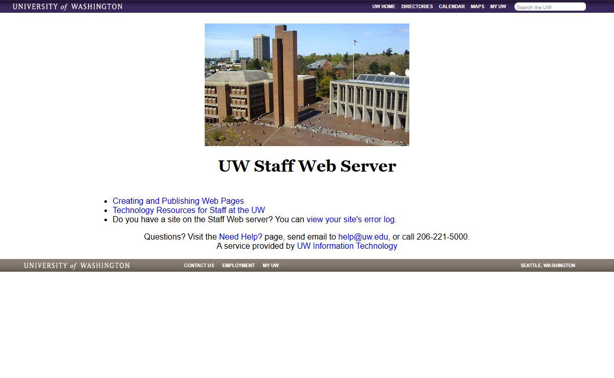 UW Staff Web Server