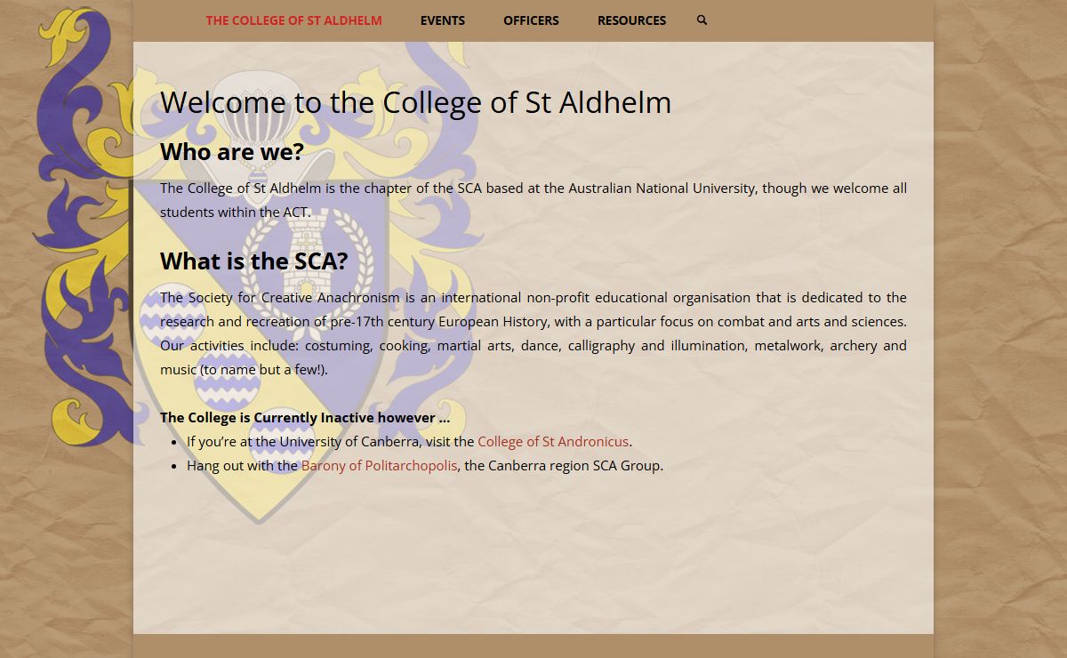 politwebminister – The Society for Creative Anachronism at the Australian National University
