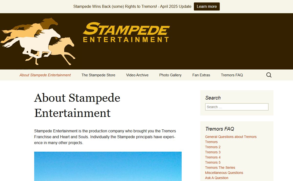Stampede Entertainment | The Hollywood production company who brought you the Tremors franchise